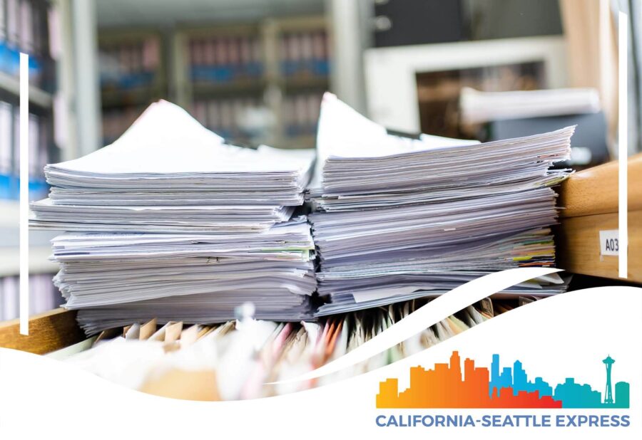Organizing documents California-Seattle Express Logo