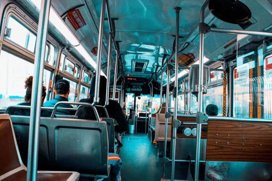 Seats in a bus