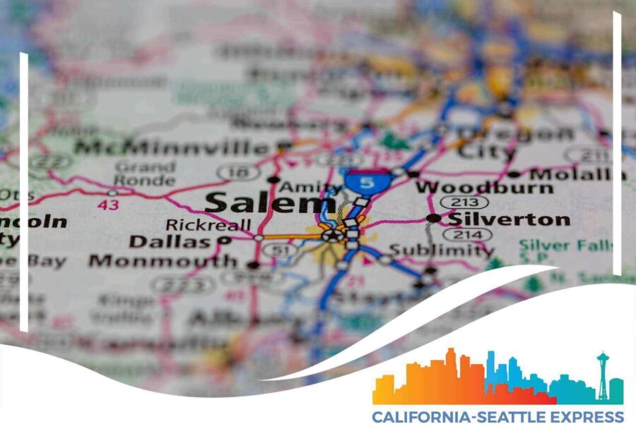 Salem, Oregon, map California-Seattle Express Logo