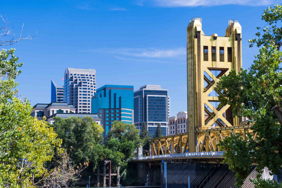 Tower Bridge and Sacramento skyline