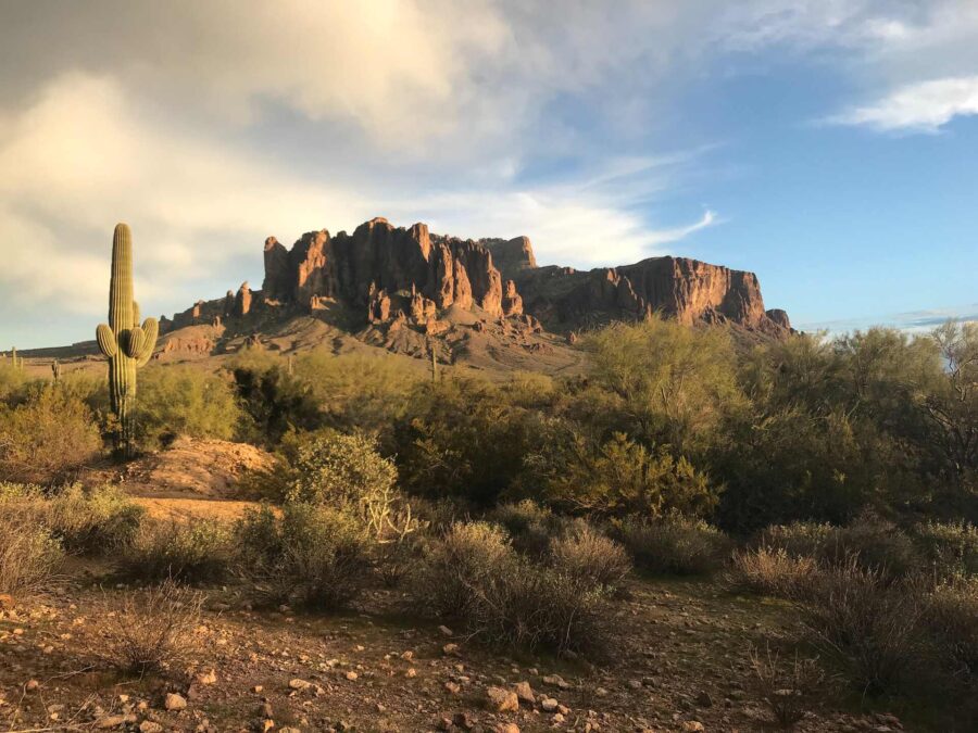 The view of the desert after long-distance moving