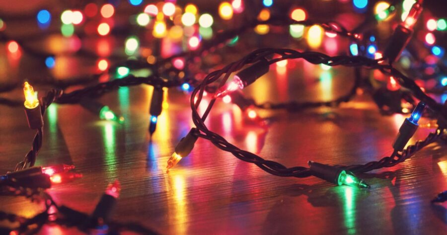 A string of Christmas lights